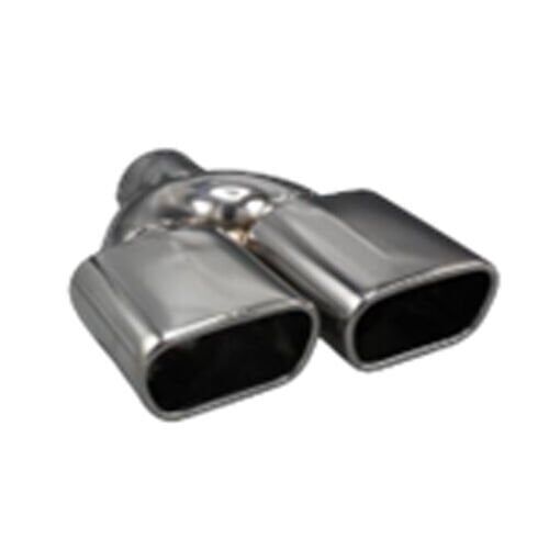 Üniversal Krom Egzoz Ucu Düz Dikdörtgen Çift Çıkış Sağ 70x105/110 800-032L