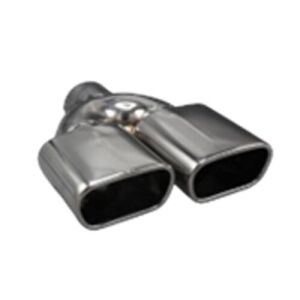 Üniversal Krom Egzoz Ucu Düz Dikdörtgen Çift Çıkış Sağ 70x105/110 800-032L