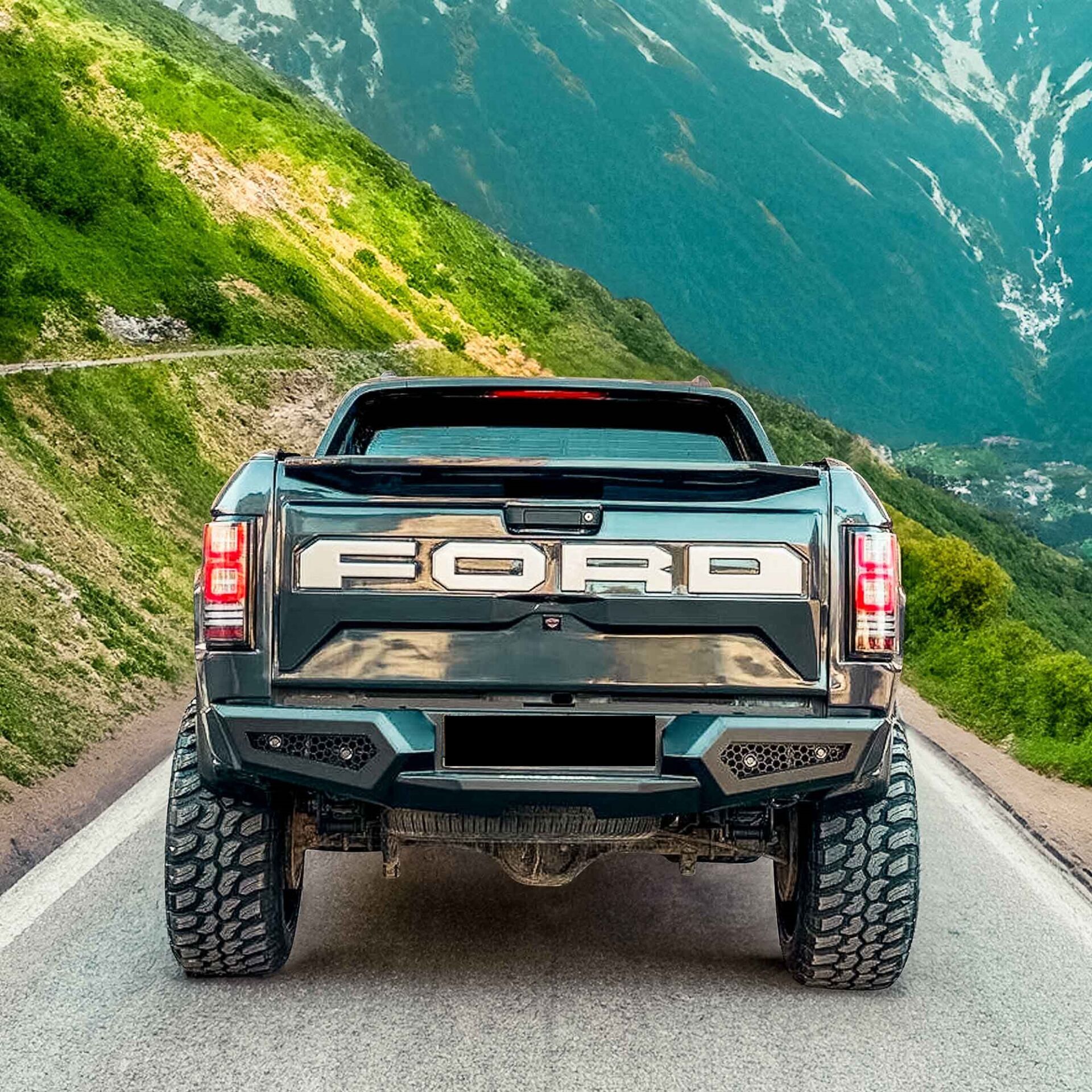 Mitsubishi L200 2015 Sonrası  Arka Demir Koruma Ledsiz- Rear Bumper Black M20