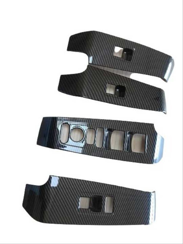 Honda Civic Uyumlu Yedek Parça 2022 Cam Düğme Kaplama- Karbon