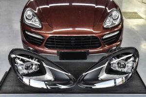 Porsche Cayenne 2011-2014 Uyumlu Facelift Led Far (2018+ Görünüm)