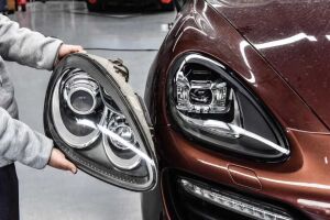 Porsche Cayenne 2011-2014 Uyumlu Facelift Led Far (2018+ Görünüm)