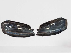Volkswagen Golf 7 Uyumlu Yedek Parça U Led Far Silver Hareketli