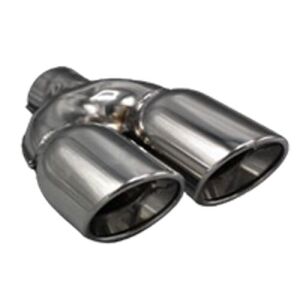 Üniversal Krom Egzoz Ucu Açılı Çift Çıkış Sağ 101x110 800-039L