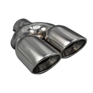 Üniversal Krom Egzoz Ucu Açılı Çift Çıkış Sol 101x110 800-039R