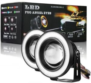 89 mm Sarı Mercekli Angel Led Halkalı Led Sis