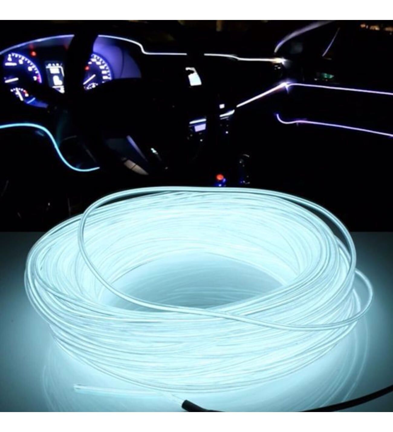 Araç İçi Neon Aydınlatma Beyaz 2 Metre