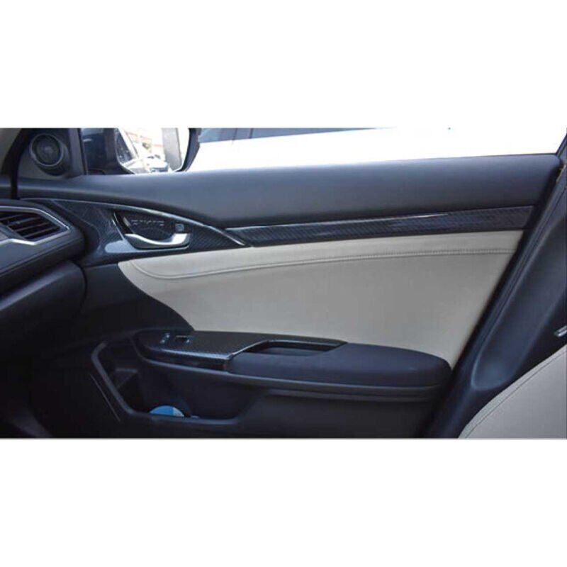 Honda Civic Fc5 Uyumlu Yedek Parça Kapı İçi Çıta Karbon 2 Parça 2016-2020