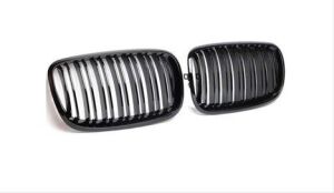 Bmw X5-X6 E70 2008-2014 Uyumlu Yedek Parça M Böbrek Çift Çizgi Panjur Piano Black