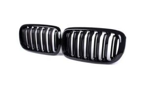 Bmw X5-X6 F15 2015-2018 Uyumlu Yedek Parça M Çift Çizgi Böbrek Panjur Piano Black