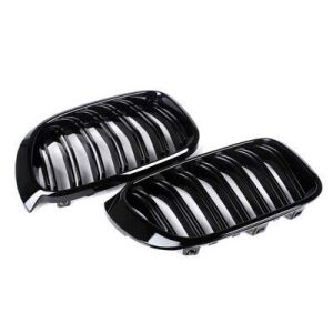 Bmw X3 F25 2014-2018 Uyumlu Yedek Parça M Çift Çizgi Böbrek Panjur Piano Black