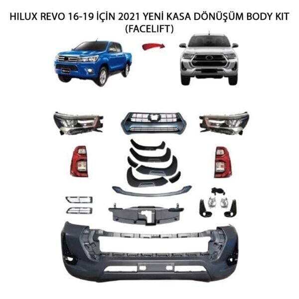 Toyota Hilux 2016-2020 İçin 2021 Yeni Kasa Uyumlu Yedek Parça Dönüşüm Body Kit (Facelift)