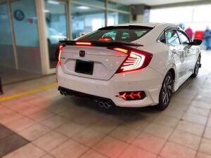 Honda Civic Fc5 Uyumlu Yedek Parça 2016-2020 Turbo SI Spoiler Işıklı (Boyasız)