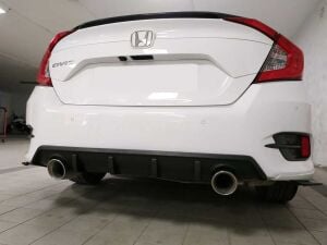 Honda Civic Fc5 Uyumlu Yedek Parça 2016-2020 Difüzör Çift Çıkış Mat Siyah