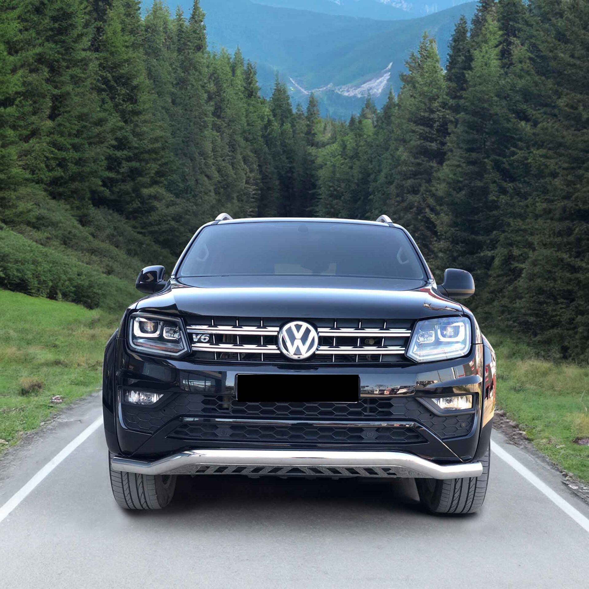 Mitsubishi L200 2007+ Off Road Saclı Ön Koruma Ön Tampon Koruma Demiri Krom GloPlus AQM4WD PST21