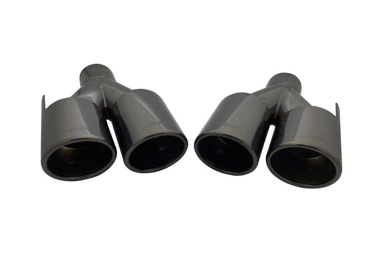 Bmw Uyumlu Yedek Parça M-Performance Yuvarlak Egzoz Ucu Seti Siyah