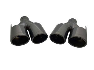 Bmw Uyumlu Yedek Parça M-Performance Yuvarlak Egzoz Ucu Seti Siyah