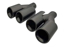 Bmw Uyumlu Yedek Parça M-Performance Yuvarlak Egzoz Ucu Seti Siyah