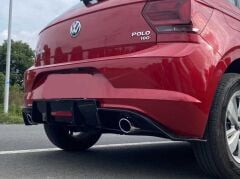 Volkswagen Polo 2018+ MK6 Çift Egzoz Difüzör Piano Black