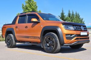 Volkswagen Amarok 2010+ Uyumlu Yedek Parça Off Road Saclı Ön Koruma Ön Tampon Koruma Demiri Siyah GloPlus AQM4WD PST22