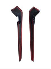 Honda 2022 Civic Vites Kenar Kaplama 2 Parça - Piano Black