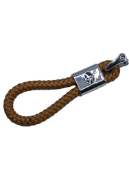 Toyota Uyumlu Yedek Parça Örgülü Deri Kayış Anahtarlık Kahverengi