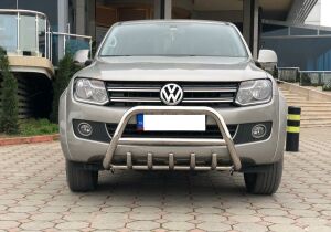 Volkswagen Amarok 2010+ Uyumlu Yedek Parça Off Road Krom Karterli Ön Koruma Ön Tampon Koruma Demiri Informplus AQM4WD PWT02