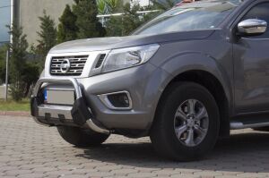 Nissan Navara 2006+ Off Road Uyumlu Yedek Parça Krom Poliüretan Ön Koruma Ön Tampon Koruma Demiri Amazonplus AQM4WD PWT15