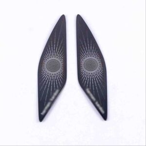 Volkswagen Golf 8 Uyumlu Yedek Parça İçin Uyumlu Harman Kardon Tweeter Kaplama - Titanyum Siyah (Life,Style,İmpression Paket için