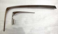 Hyundai Elantra 2016-2019 Konsol Kaplama 2 Parça (Titanyum Çizgili Silver)