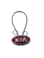 Kia Uyumlu Yedek Parça Çelik Telli Metal Anahtarlık Kırmızı