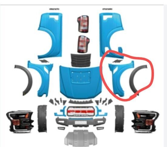 Ford Ranger F150 Gen2 Sol Çamurluk Plastik