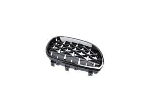 Bmw 5 Serisi E60 2004-2009 İçin Uyumlu Diamond Panjuur (Böbrek) Pıano Black Çerçeve