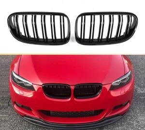 Bmw 3 Serisi E92 2010-2013 İçin Uyumlu M3 Görünüm Panjur (Cift Çizgi Böbrek) Pıano Black (Makyajlı Kasa)