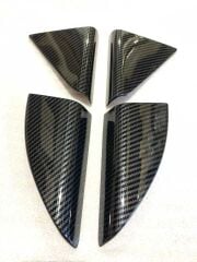 Hyundai Tucson 2015-2018 Kapı Cam Kenar Kaplama Seti Karbon