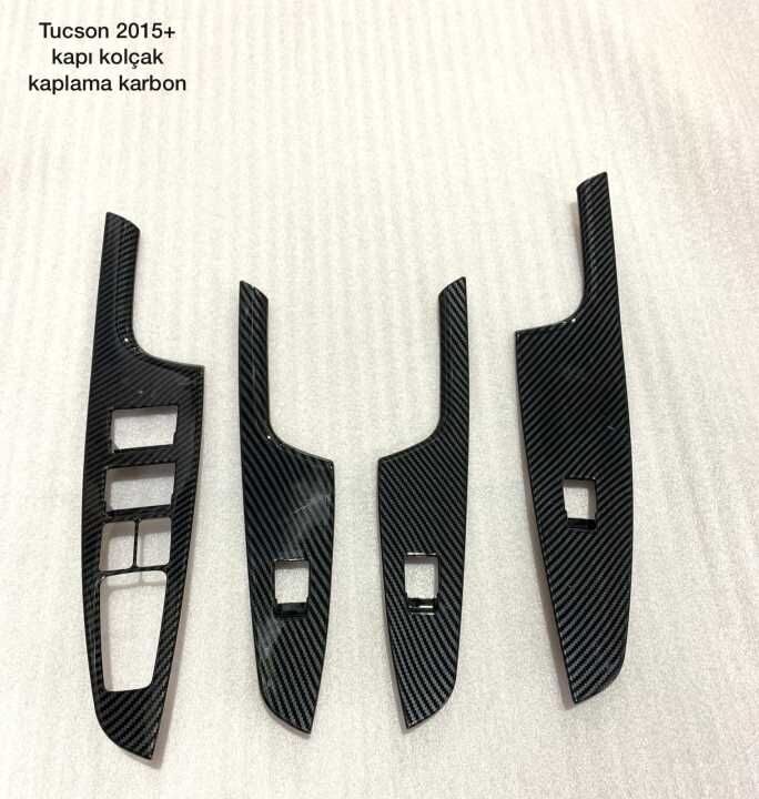 Hyundai Tucson 2015-2018 Kapı Kolçak Kaplama Karbon