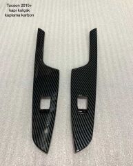 Hyundai Tucson 2015-2018 Kapı Kolçak Kaplama Karbon