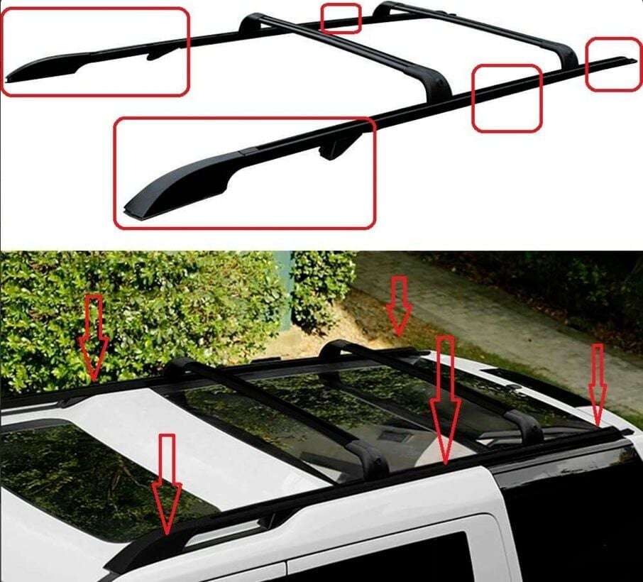 Land Rover Discovery 4 2010-2015 Uyumlu Yedek Parça OEM Tavan Çıtası / Siyah