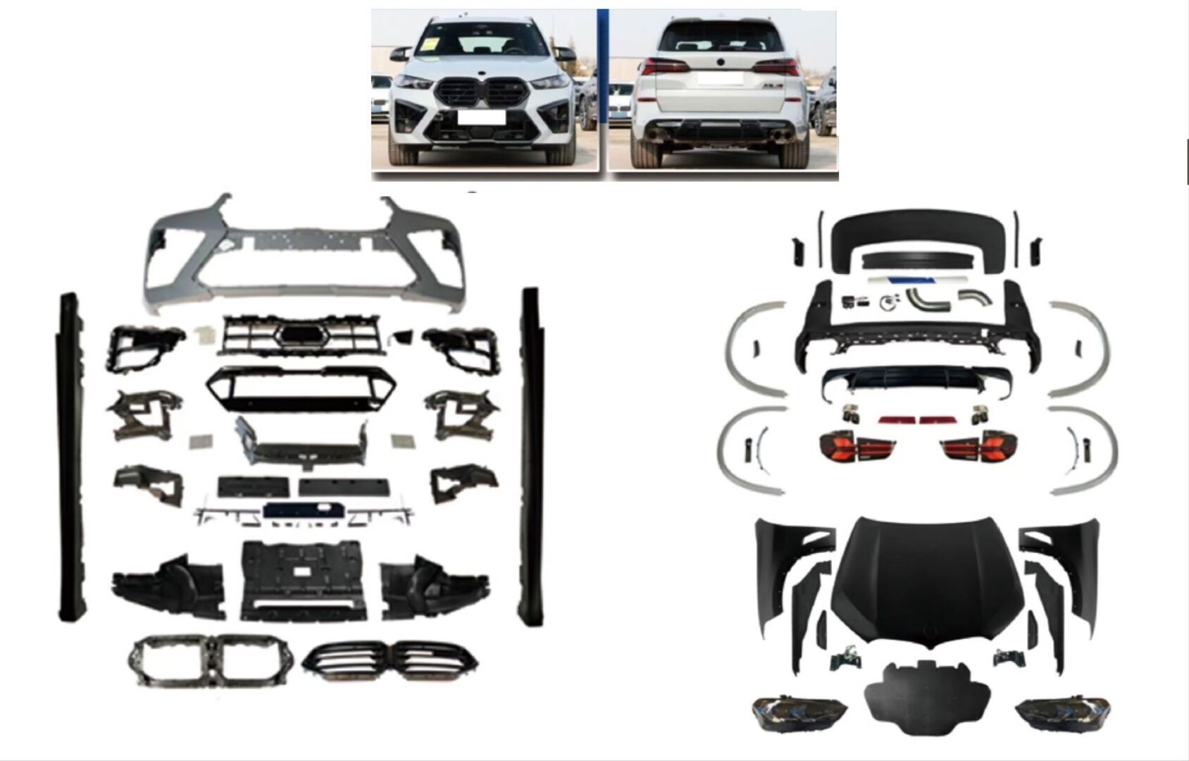 Bmw E70 X5 için Uyumlu Yedek Parça G05 X5M Facelift Body Kit
