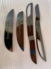 Hyundai Tucson 2015-2018 Kapı Koruma Kaplama - Titanyum Siyah