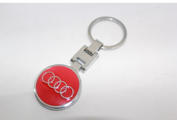 Audi  Uyumlu Yedek Parça Logolu Kırmızı Metal Anahtarlık