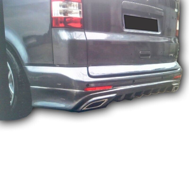 Volkswagen Transporter T6 Uyumlu Yedek Parça Difüzörlü Arka Tampon Eki Boyalı