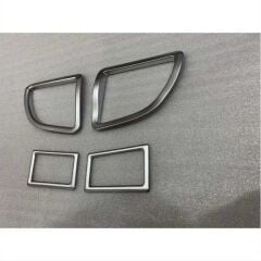 Toyota Corolla 2014+ Menfez Kaplama 4 Parça Silver