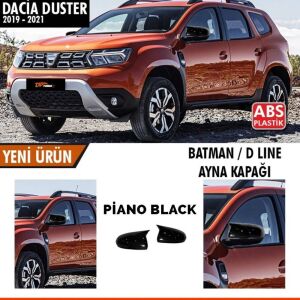 Dacia Duster 2019-2021 Uyumlu Yedek Parça Batman Yarasa Ayna Kapağı Sinyalli Piano Black
