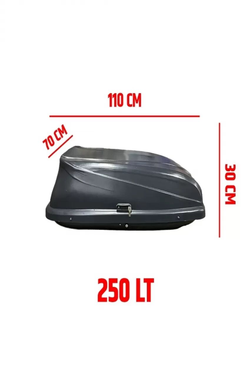 Universal Araç Üstü Kilitli Port Bagaj 250 Lt Siyah