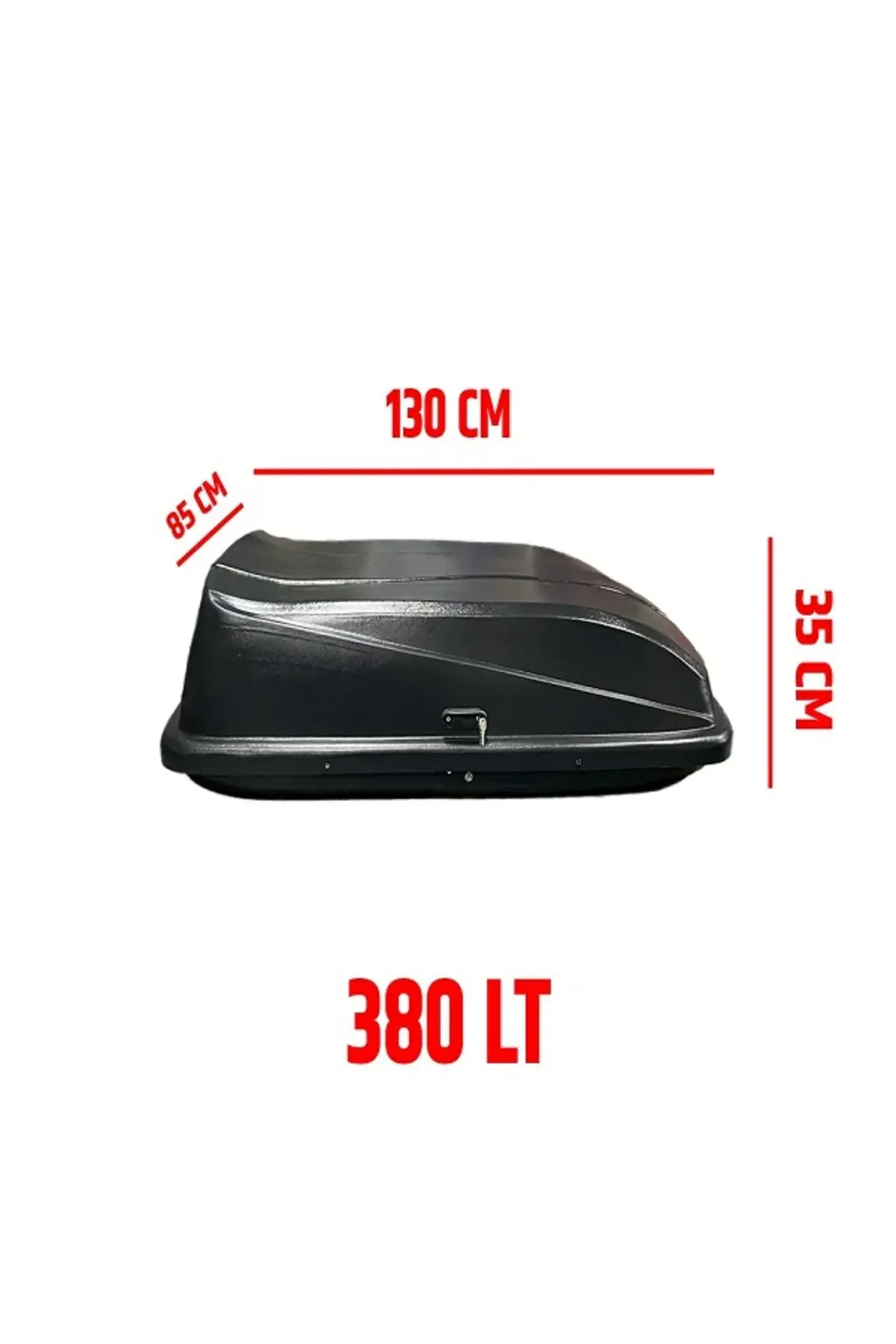 Universal Araç Üstü Kilitli Port Bagaj 380 Lt Siyah