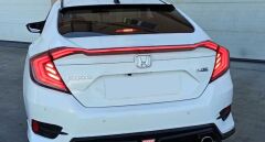 Honda Civic Fc5 2016-2021 Hareketli Sinyalli Led Stop Ve Spoiler Takımı Kırmızı