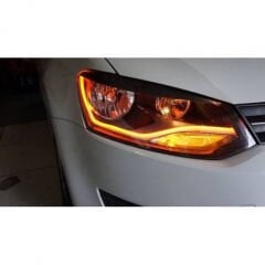 Far İçi Silikon Neon Led Çift Renk Turuncu Beyaz ( R53 )