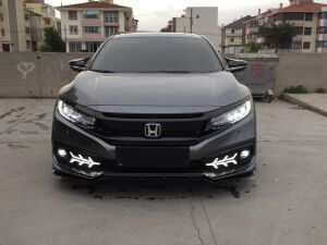 Honda Civic Fc5 Uyumlu Yedek Parça 2016-2021 Makyajlı Kasa Uçak Model Ön Sis Ledi