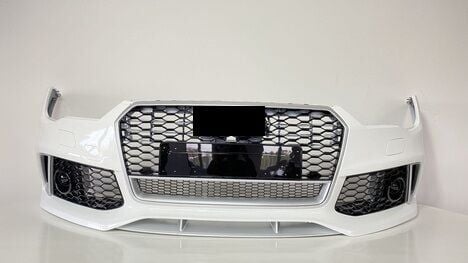 A7 2015-2017 İçin Uyumlu RS7 Ön Tampon Panjur Seti- (Krom Çerçeve)